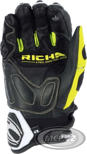 Moto rukavice RICHA STEALTH fluo žluté