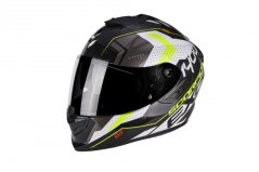 Moto přilba SCORPION EXO-1400 AIR TRIKA bílo/černo/neonově žlutá