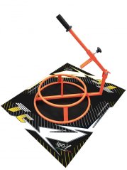 Motorcycle carpet 80x100cm Hurly HUSQVARNA TC 2T black/yellow