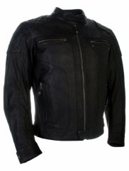 Moto bunda RICHA DETROIT černá kožená- nadměrná velikost