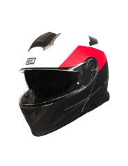 Moto přilba ORIGINE DELTA BASIC VIRGIN matná červeno/bílo/černá