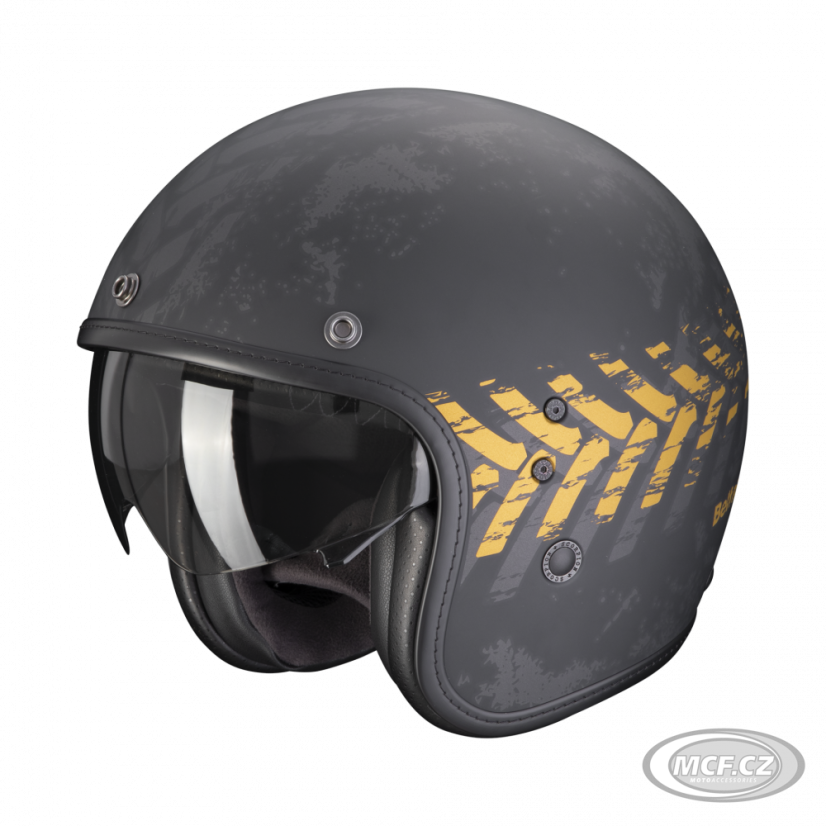 Moto přilba SCORPION BELFAST EVO NEVADA matná černo/zlatá