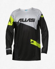 Motokrosový dres ALIAS MX A1 STANDARD černo/šedý 2162-326