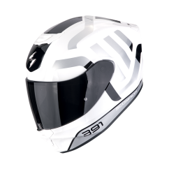 Moto přilba SCORPION EXO-391 AROK bílo/černo/stříbrná