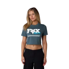 Dámské triko FOX Checker Baby Tee tmavě/kobaltově modré 39409-387