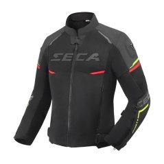 Moto bunda SECA AIRFLOW III černo/červeno/fluo žlutá