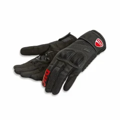 Rukavice DUCATI Fabric Summer C4 černo/červené 98109240