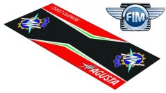 Koberec pod moto 80x250cm MV AGUSTA černo/červený 1101
