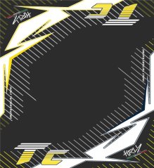 Motorcycle carpet 80x100cm Hurly HUSQVARNA TC 2T black/yellow