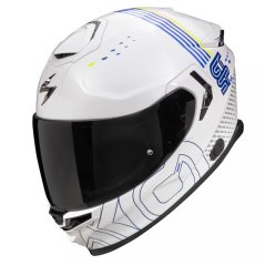 Motorcycle helmet SCORPION EXO-GT SP AIR TECHLANE white/blue/neon yellow