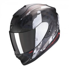 Moto přilba SCORPION EXO-1400 AIR SYLEX matná černo/stříbrno/červená
