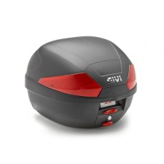 Kufr GIVI černý B29NT2 s černý s červenými odrazkami (Monolock s vlastní plotnou), 29l