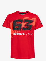 Triko VR46 BAGNAIA 63 Ducati Corse červené 531807