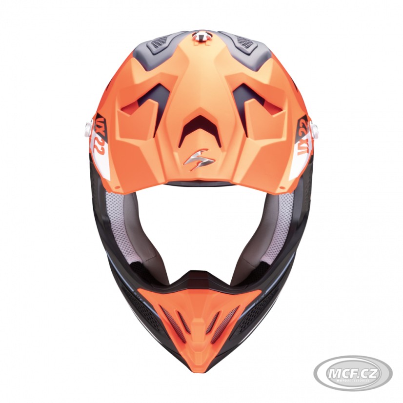 Moto přilba SCORPION VX-22 AIR BETA matná modro/oranžová