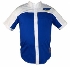 Košile TM RACING modro/bílá 95209