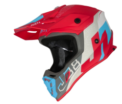 Moto přilba JUST1 J38 KORNER matná modro/červená