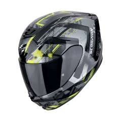 Motorcycle helmet SCORPION EXO-391 CLUTTER black/neon yellow