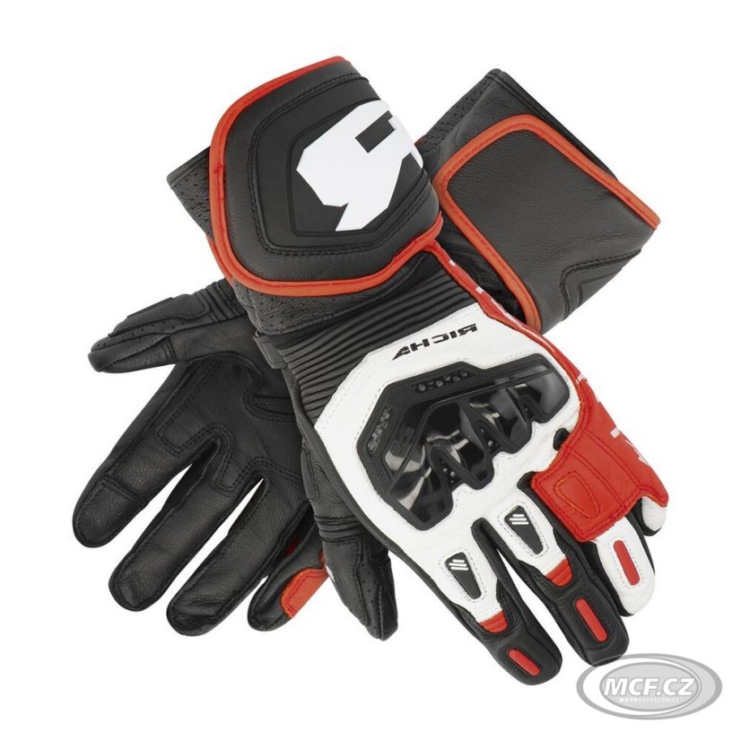 Moto rukavice RICHA STRADALE červeno/bílo/černé