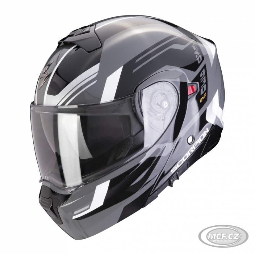 Moto přilba SCORPION EXO-930 EVO SIKON šedo/černo/bílá - S PINLOCKEM