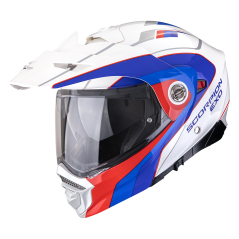 Motorcycle helmet SCORPION ADX-2 KAMPS white/blue/red