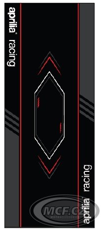 Koberec pod moto 80x250cm APRILIA černý 2301