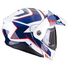 Motorcycle helmet SCORPION ADX-2 CAMINO pearl white/blue/red - PINLOCK INCLUDED