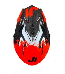 Kšilt JUST1 J38 MASK neonově oranžovo/titanovo/černý