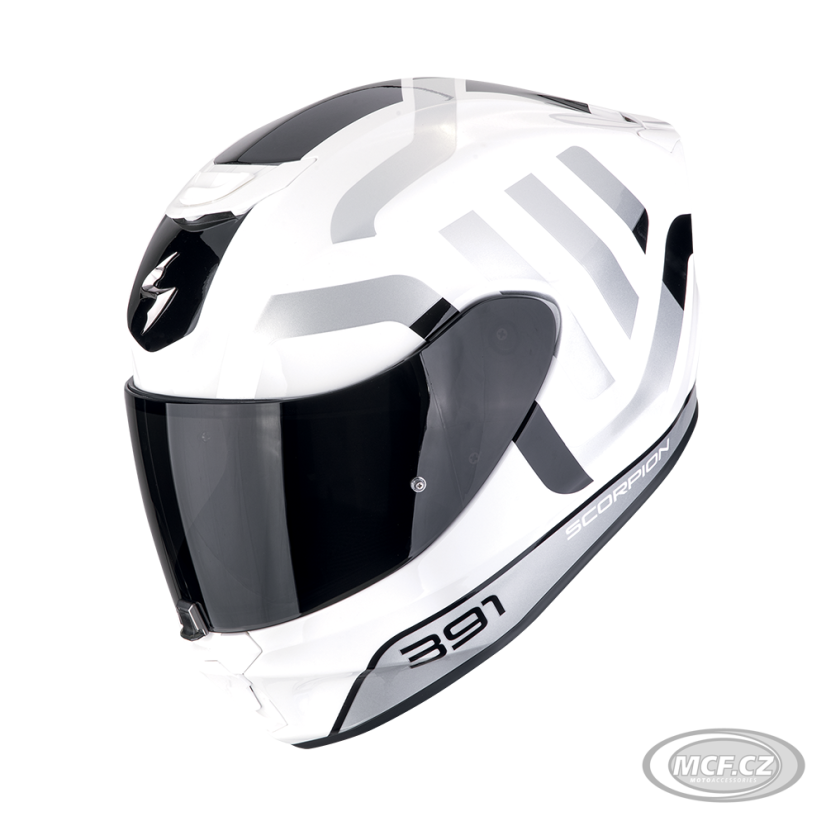 Motorcycle helmet SCORPION EXO-391 AROK white/black/silver