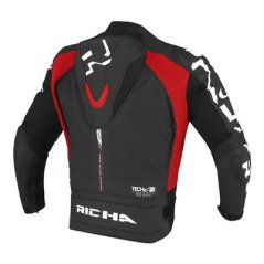 Motorcycle leather jacket RICHA STRADALE black/red