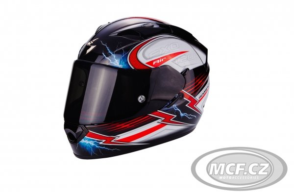 Moto přilba SCORPION EXO-1200 AIR FULGUR černo/bílo/červená