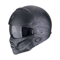 Moto přilba SCORPION EXO-COMBAT II SpiderWeb matná černo/stříbrná
