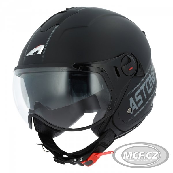 Moto přilba ASTONE MINIJET S SPORT COOPER černo/šedá