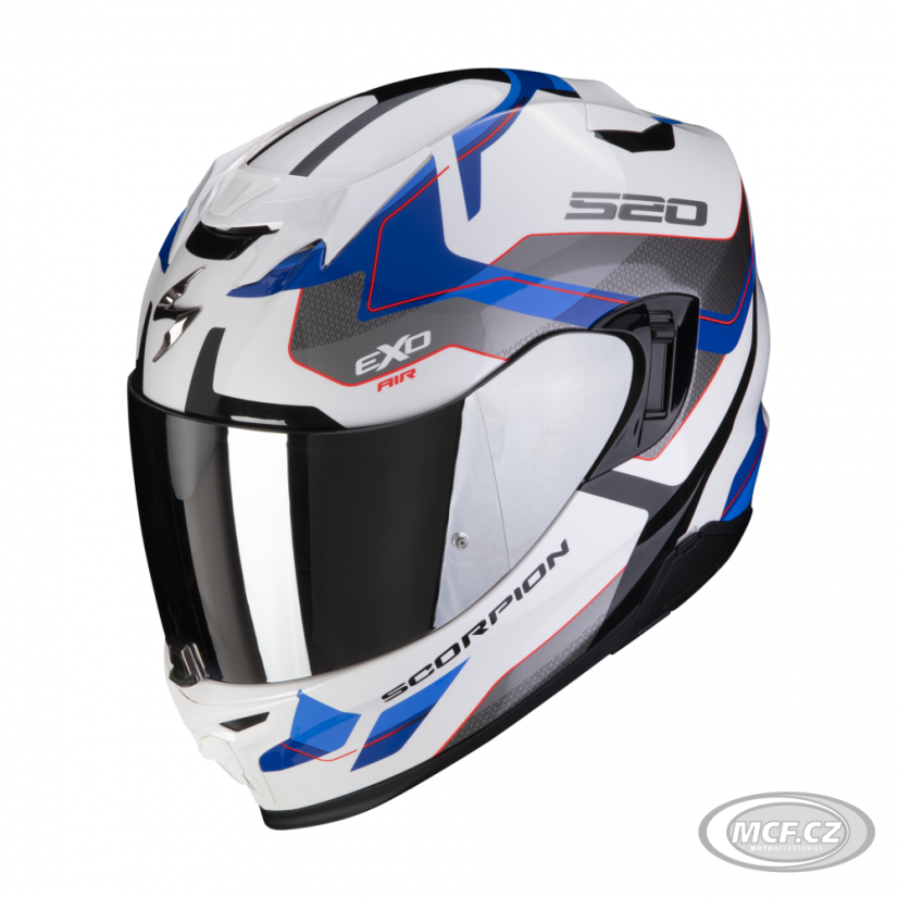 Moto přilba SCORPION EXO-520 EVO AIR ELAN modro/bílá
