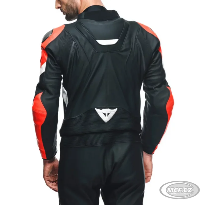 Moto kombinéza DAINESE AVRO 4 matná černo/červeno/bílá dvoudílná