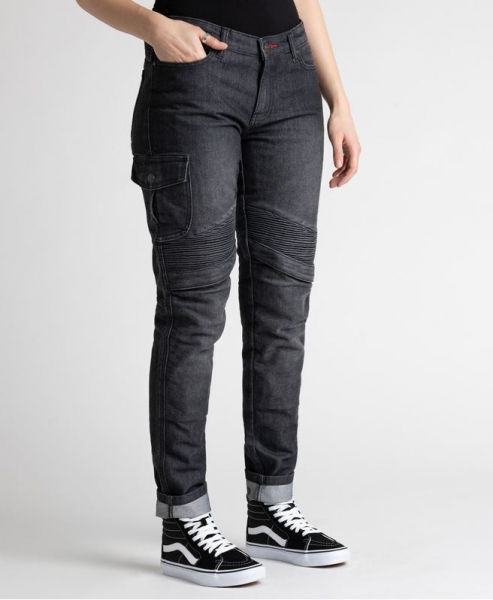 Dámské moto kalhoty BROGER OHIO jeans washed black 28