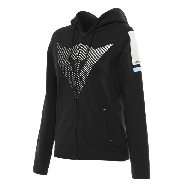 Dámská mikina DAINESE FADE LADY FULL ZIP HOODIE černo/šedo/světle modrá L