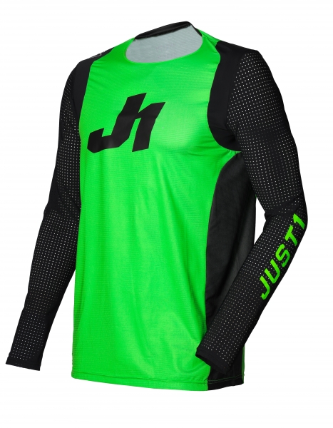 Dětský dres JUST1 J-FLEX ARIA  neonově zeleno/černý M