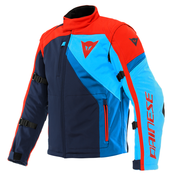 Moto bunda DAINESE RANCH TEX black-iris/red/light blue 62