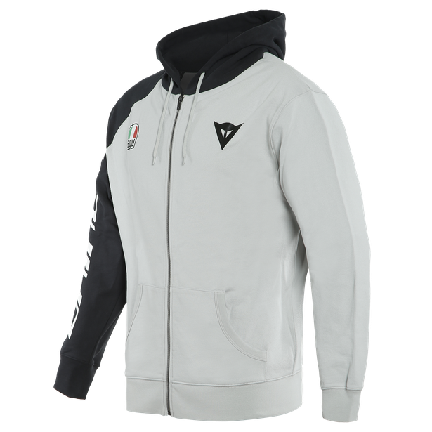 Mikina DAINESE RACING SERVICE FULL ZIP HOODIE šedo/černá 3XL